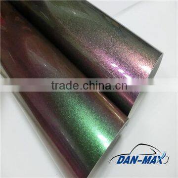 Fashion Hot Sales Product 1.52*20M/Size Car Decoration Sticker Pearl Glitter Chameleon Car Wrapping