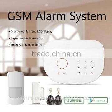 quad band diy home gsm alarm system with app controlled on mobile phone