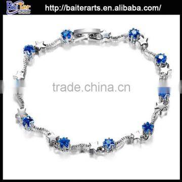 multi colors women's alloy crystal copper bangles,blue diamond copper bangles