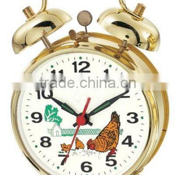 4 inches metal case mechanical alarm clock