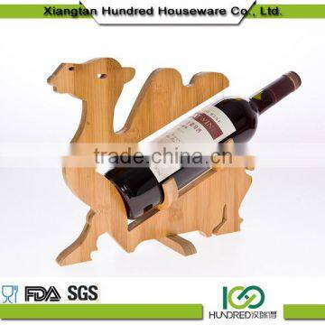High Quality Cheap Custom Animal Shape Bamboo Wine Rack ,hanging Wine Glass Rack for Decoration photo-2
