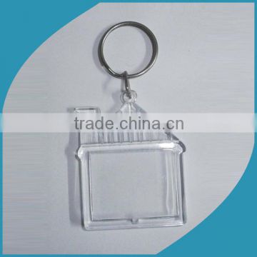 plastic photo insert keychain