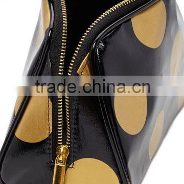 China Supplier Coated Canvas Waterproof Dot Zipper Cosmetic Pouch photo-2