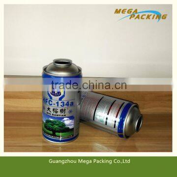 Diam.65mm Empty Aerosol Spray Tin Can for Car Refrigerant Refilling 134a, 4 color CMYK printing