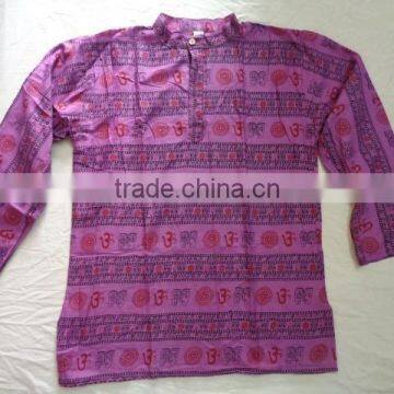 om Printed Indian Hippy Gents Shirts photo-3