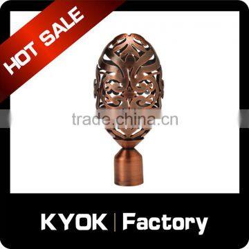 KYOK 19mm Decoration Rod Finial,curtain Rod Finial,curved Shower Curtain Rod