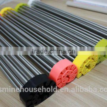 2016 Roll Up Silicone Handy Drainer Commercial Stainless Steel Dish Rack photo-6