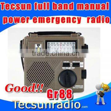 Wholesale Tecsun GR88 Full band Hand-cranked Power Generation Environmental Emergency Green-88 Radio wenhaimei