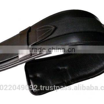 CE 687007 Leather Dressage Saddle Girth with elastic