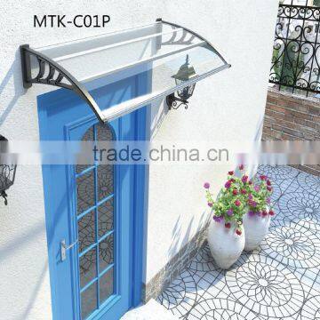 New arrival 2016 best selling motor control plastic door canopy awning brackets with LED light