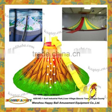 Absorbing Volcano Slide Indoor Playground Equipment