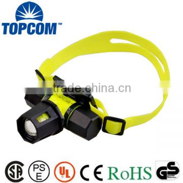 IP68 Rubber Waterproof Head Strap Headlamp T6 LED Diving Waterproof Headlamp