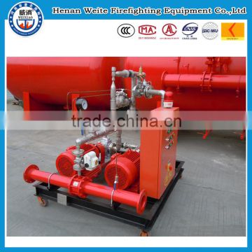 Foam pump pressure balanced proportioning unit