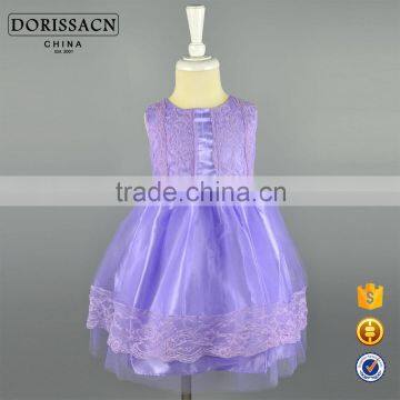 2016 Dorissacn new collection purple baby dress for 9-36 months