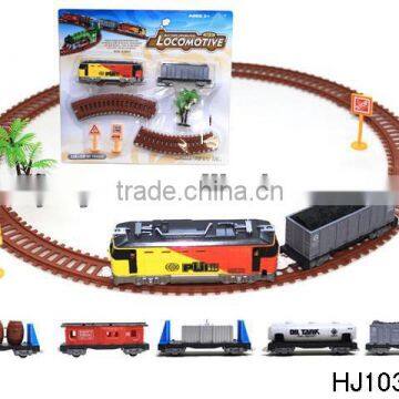 Electric puzzle cartoon train,B/O train toy with light and music