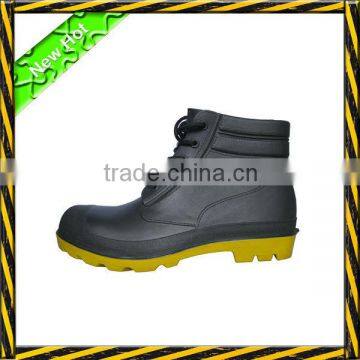 BYA-S5 laced PVC ankle mining safety shoes