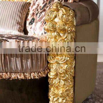 Antique Solid Wood Fabric European Classic Style Furniture AL041