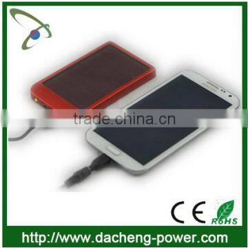 Low price wholesale solar mobile charger for cellulars 2600mAH 5V 1A ,solar charger power bank