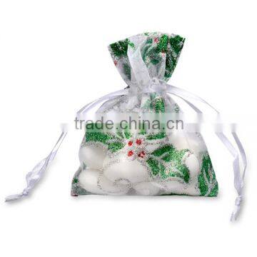 Small Holly Berry Organza Bag