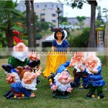 Statues of snow white and the seven dwarfs