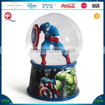 Top Sale Custom Captain America Glass Snow Globe