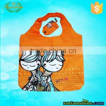 resuseable polyester eco foldable shopping bag