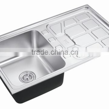 Single Bowl Kitchen Sink With Drainboard