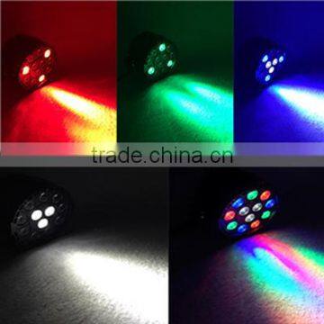 RGBW Plastic Indoor Wedding Party Disco Stage LED Par Light 12pcs*1w Led Effect Par Can Light photo-4