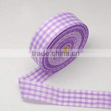 Purple Tartan Ribbon, Gird Pattern, 40mm, 100yards/roll(SRIB-S004-40mm-6)