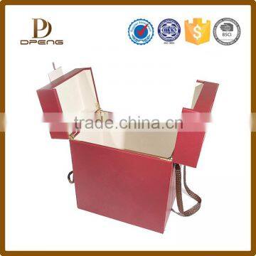 Wedding door gift box leather gift box with handle