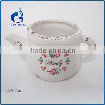 Teapot shape mini ceramic planter flower pots decorative                        
                                                                                Supplier's Choice