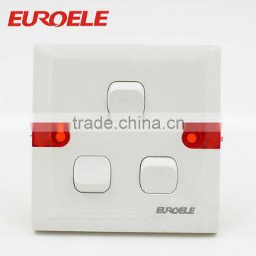 White ABS faceplate 3 gang modular electrical sockets