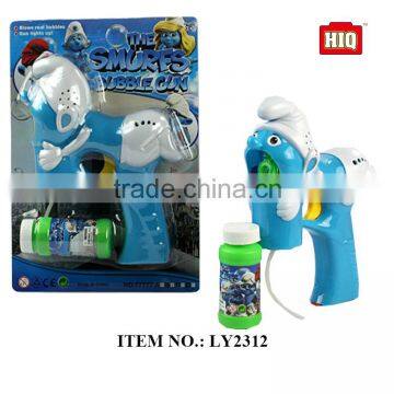 Best selling environmental plastic bo bubble gun with light for kids