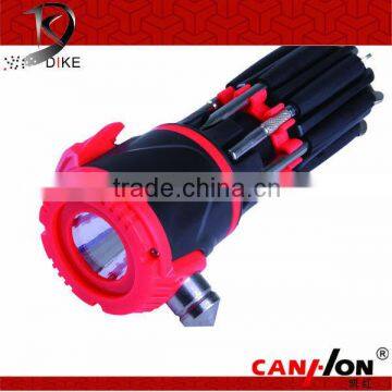 QC-208 Ningbo Dike12 in 1 multi function hammer with powerful torch