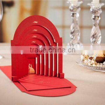 Red Chinese festival invitation card wedding invitation card factory