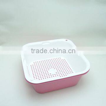Vegetable Sieve/Fruit Basket/Plastic Basket/sifter/griddle/boult/screen/sieve/Dried Basin/sieve With Basin/Colander photo-3