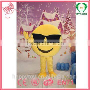 HI wholesale plush emoji mascot costumes for adult