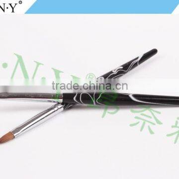 ANY Nail Art Plastic Acrylic Handle Pure Sable Nail Acrylic Brush Natural Hair photo-3
