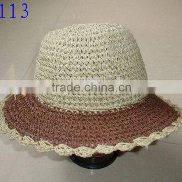 paper twisted crochet hat, girls hat