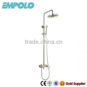 High End Solid Brass Satin Plated Rain Shower Set 8107A