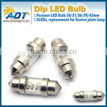 High quality 1031mm White Dome Light, Festoon 2w Bulbs