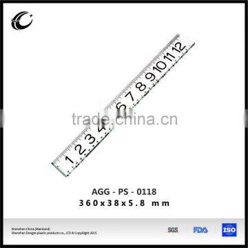 factory price hot selling clear promotional 33CM plastic ruler