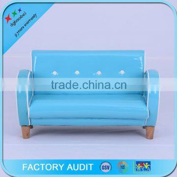 Blue Living Room Sofa Bed Button Tufted Sofa