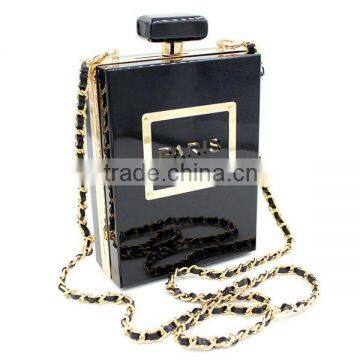 Luxury custom Acrylic Perfume Bottle Clutch Bag