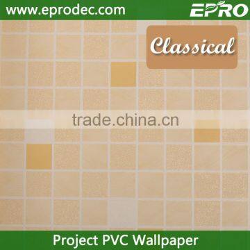 Wallcovering free glue vinyl project wall paper from Chinese factory