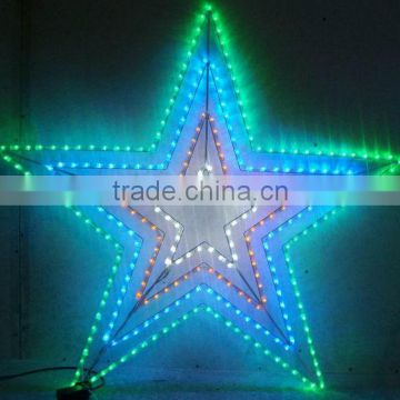 3m Super Bright White Led Rope Star Light/ Star Motif Yard Decoration