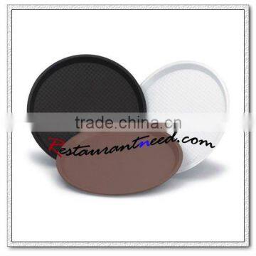 P147 High Quality Diameter 370mm ABS Round Anti Skid Check Serving Tray