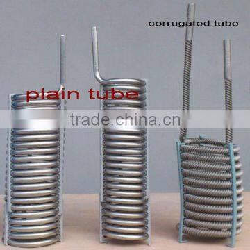 Titanium heat exchanger coils for heat pump