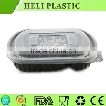 Two compartments take-out food container heat resistant food container