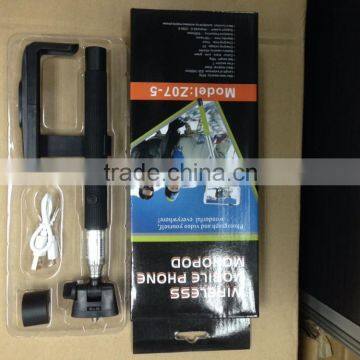 Factory Supply z07-5 Selfie Stick and Monopod with Bluetooth inside